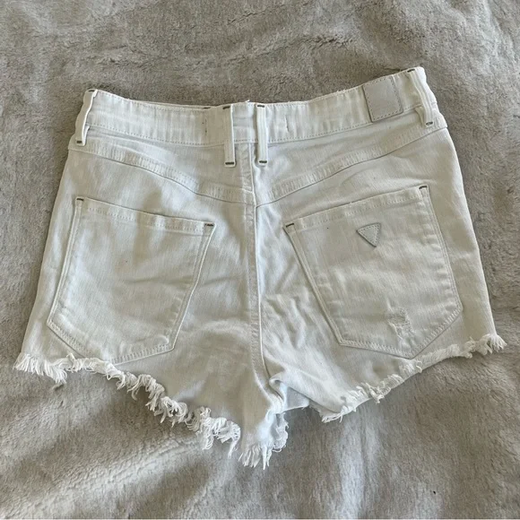 GUESS Ripped White Shorts - Picture 2 of 3
